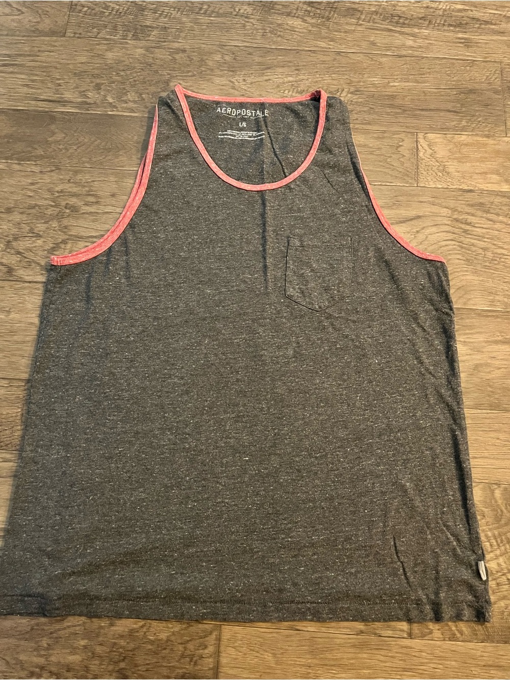 Aeropostale Heather Gray Athletic Fit Tank Top